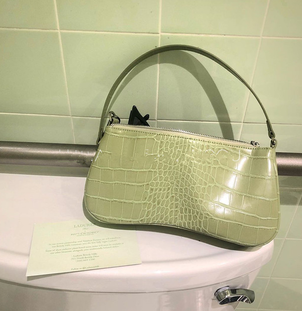 LUNA • CROC SHOULDER BAG