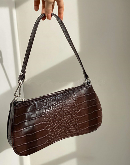 LUNA • CROC SHOULDER BAG