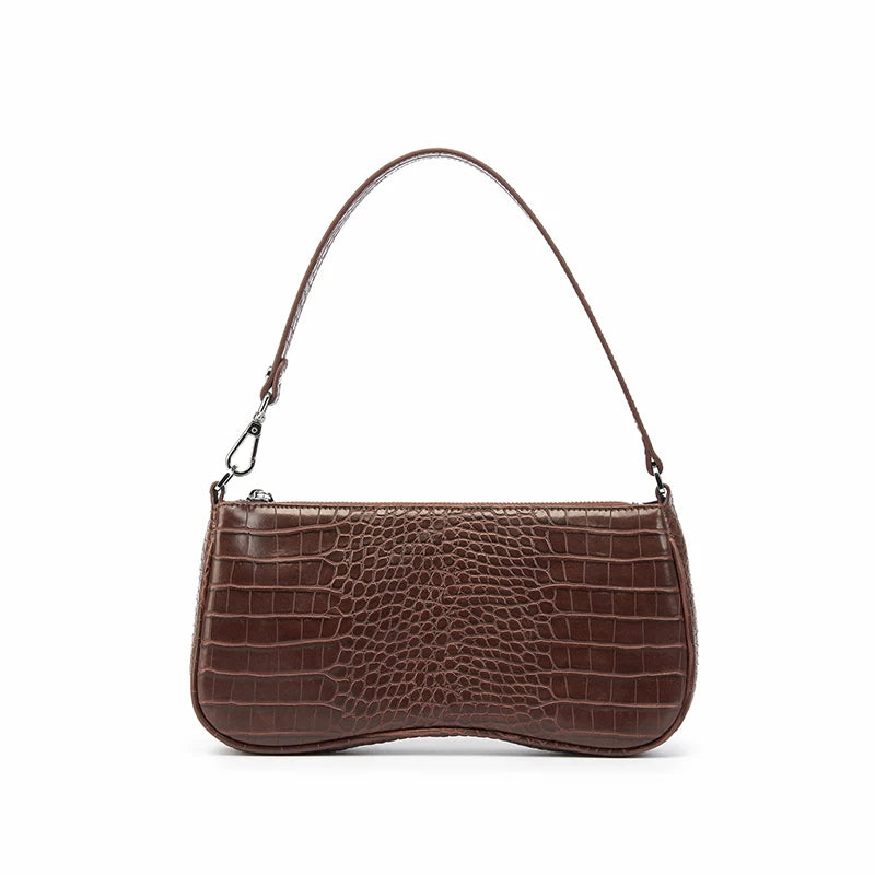 LUNA • CROC SHOULDER BAG